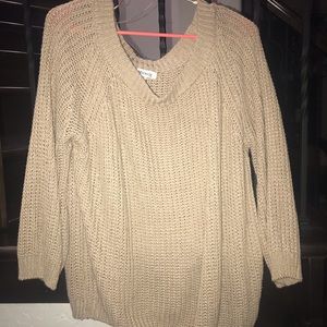 tan sweater